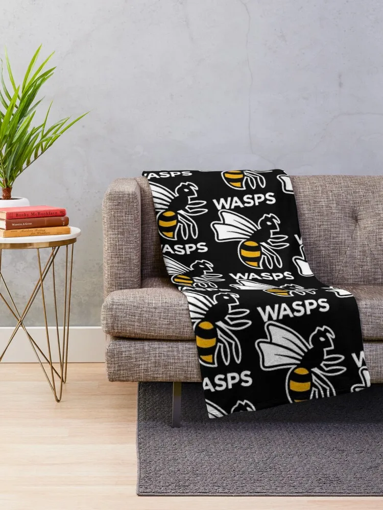 Wasps RFC Icon Throw Blanket Hairy Retros Soft Big Blankets