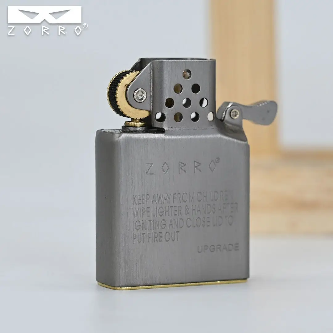 ZORRO Oil Lighter Upgrade Pure Titanium Core Tank Universal Replacement Windproof Refillable Insert for Standard Models
