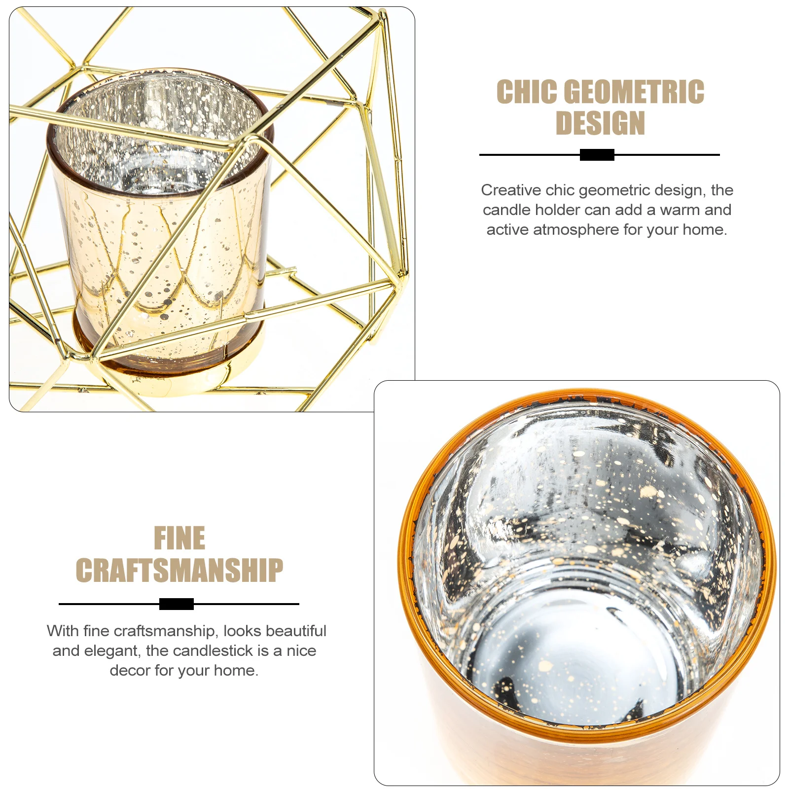 

Geometric Candlestick Ornament Decorative Stand Candlstick Holder Candleholder Candleholders