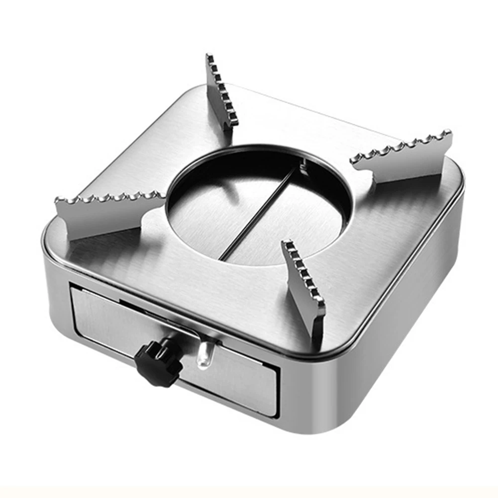 

Stainless Steel Drawer Type Alcohol Stove Alcohol Furnace Outdoor Camping Stove 18.5X18.5X8.5cm Camping Cooking Supplies