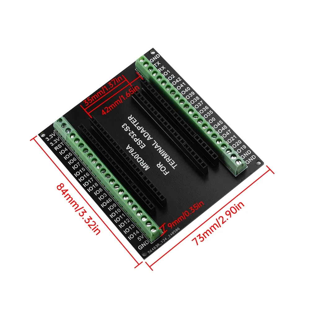 ESP32-S3 GPIO Expansion Board 44Pin for N8R2 N16R8 ESP32 Development Board IoT Development  Expansion