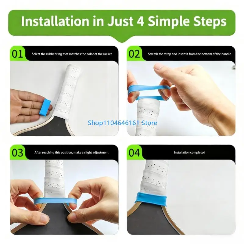 

Nonslip Silicone Handle Cover for Pickleballs Paddles Maintains Dry Grip Easy Install Pickleballs Handle Wrap Multicolor