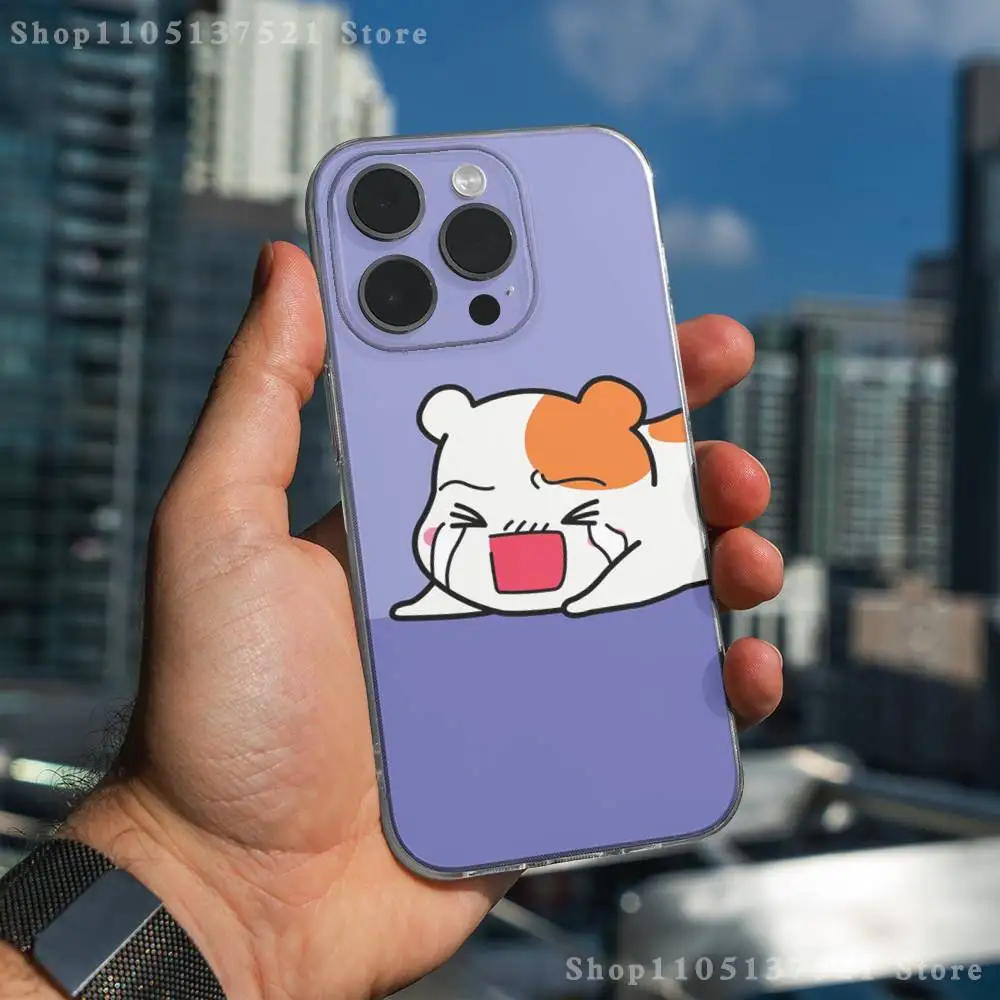 Simpatica custodia per telefono Oruchuban Ebichu per iPhone 17,16,15,14,13,12,11 Pro,Max,Plus,X,XS,XR,SE4,E Mini Cover morbida trasparente