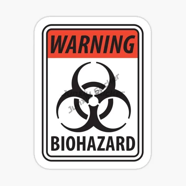 تحذير علامات الإشعاع ملصقات السيارات والشارات، ملصق فينيل مقاوم للماء ذاتي اللصق