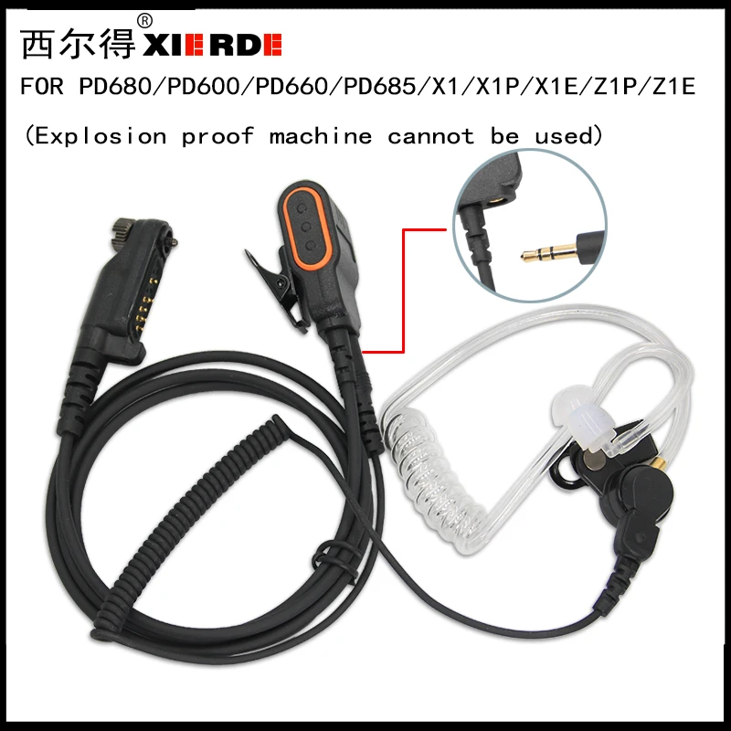

Воздуховод, гарнитура, микрофон для Hytera Walkie Talkie, наушник PD685 PD600 PD662 PD605 PD602 PD606 PD680 X1P X1E, радионаушники