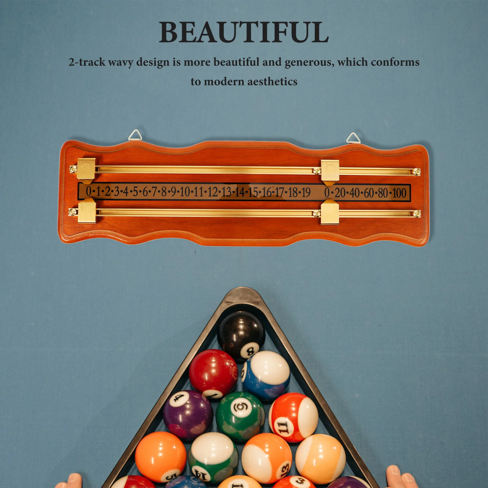 

1Set Snooker Scoreboard Portable Tabletop Professional Billiard Scoring Keeper Elegant Metal Compact Design Sport Scoring Keeper