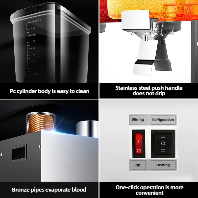 20L Commercial Use Beverage Juice Refrigeration Drink Machine Single-Cylinder Beverage Dispenser for Juice Milkshake Coffee Soda