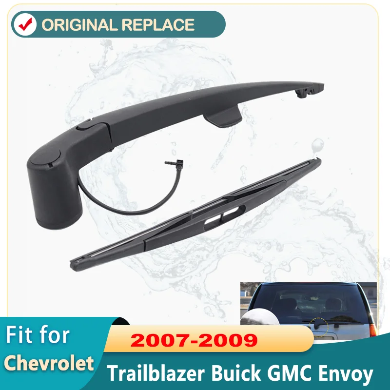 Rear Windshield Wiper Arm & Blade for GMC Envoy Chevrolet Trailblazer Buick Rainier 2007 2008 2009 15232653 15137927