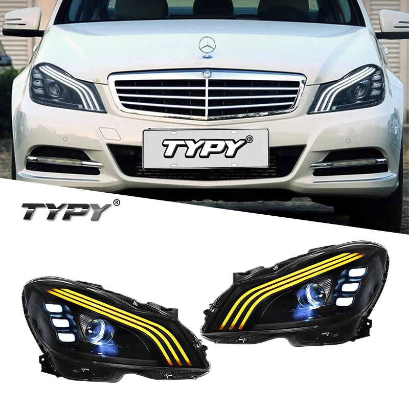 

TYPY Car Light For Mercedes benz W204 Headlight LED Projector Maybach style Front Lamp DRL Dynamic Auto Accessories 2011-2014