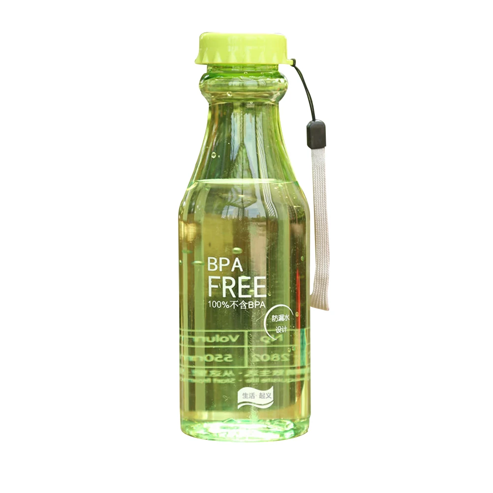 

550ml Portable Water Bottle BPA Free Eco Friendly Sports Cup Leakproof Unbreakable Soda Bottle for Gym Yoga Travel Office School