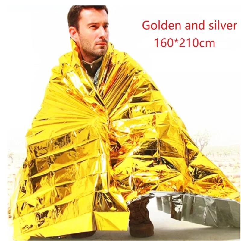 

Outdoor Emergency Survival Blanket, 5 - 30Pc, 130X210Cm, Waterproof First Aid Rescue Curtain, Foil Thermal, Military