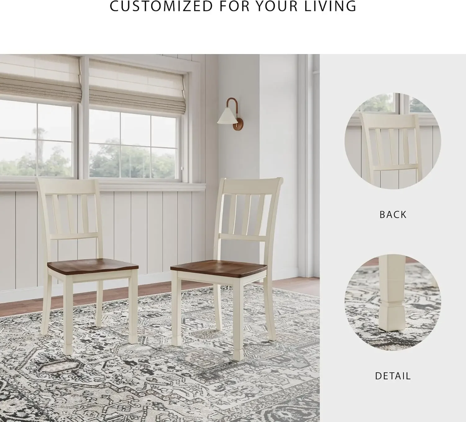 

WhiteOwing Dining Chair, Brown/Cottage White