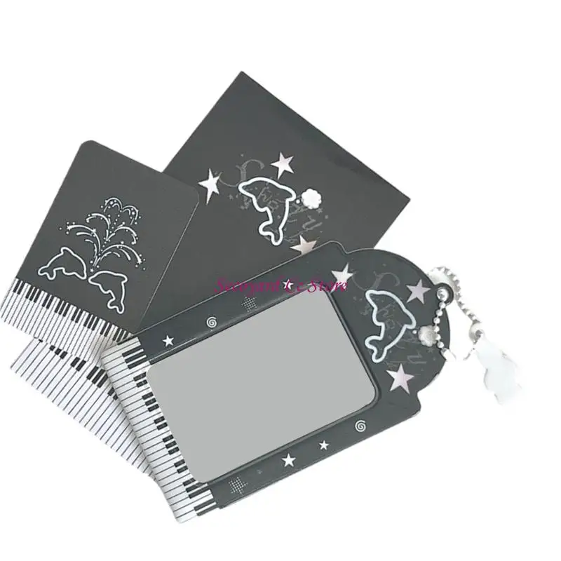 N3UC Photocard Sleeve for Keychain Bah Charm Card Protector Card Protector Photo Card Sleeve for School Office Supplies