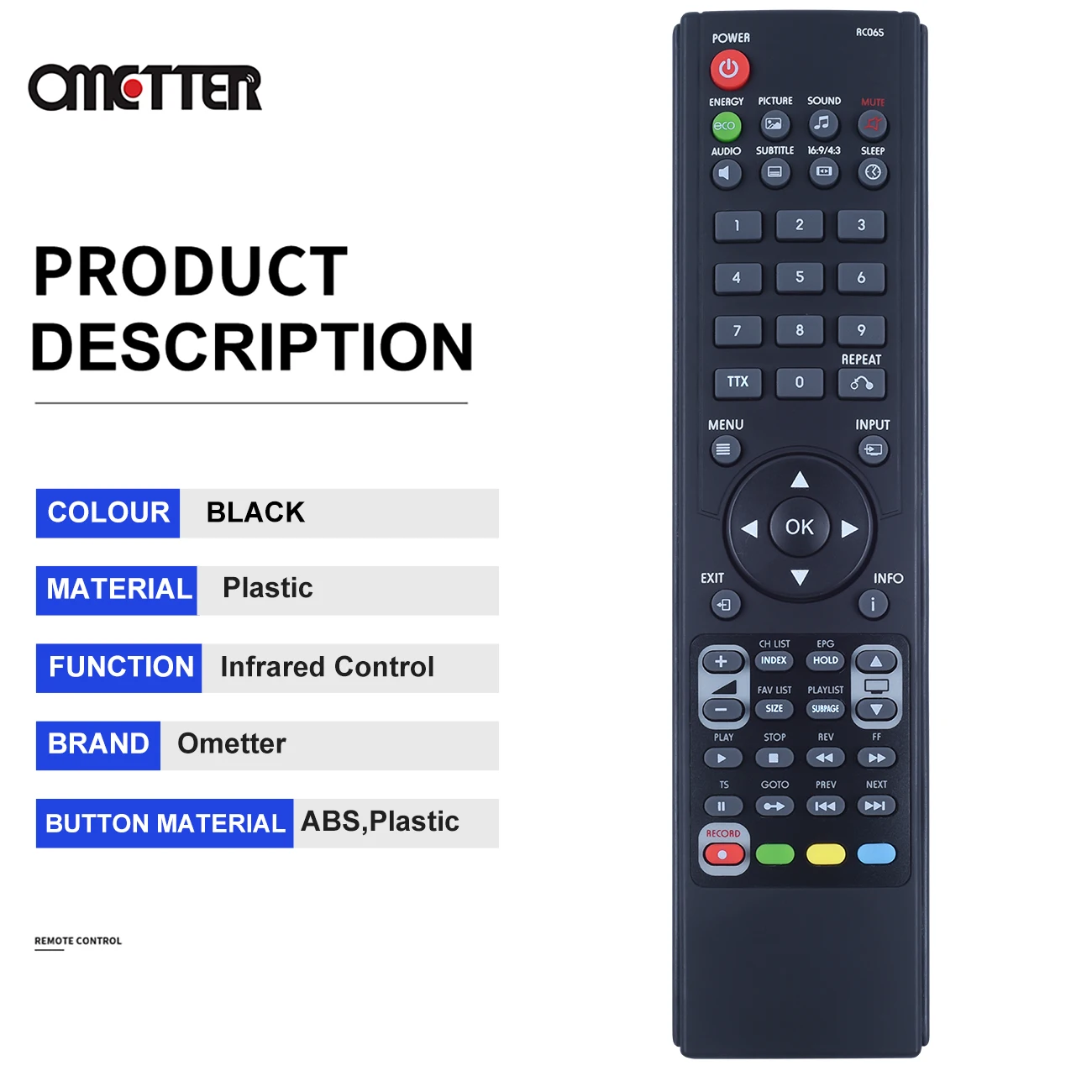 Novo controle remoto para BLU:SENS LCD LED TV RC065 Controller