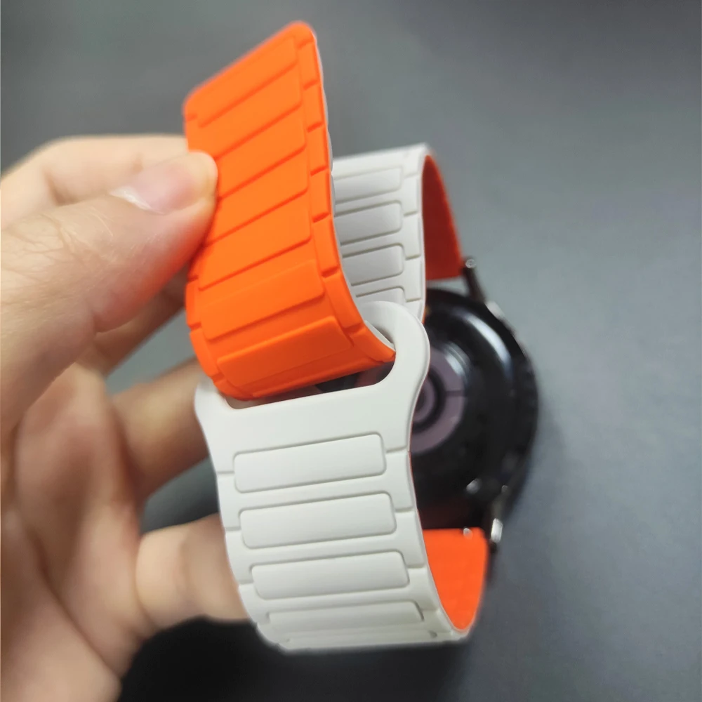 Magnetic Silicone Band For Huami AMAZFIT BIP Max 6 5 UNITY Bracelet for GTR 4/3 Pro 2e GTS 4 mini BALANCE 3 2 Ultra Sports Strap