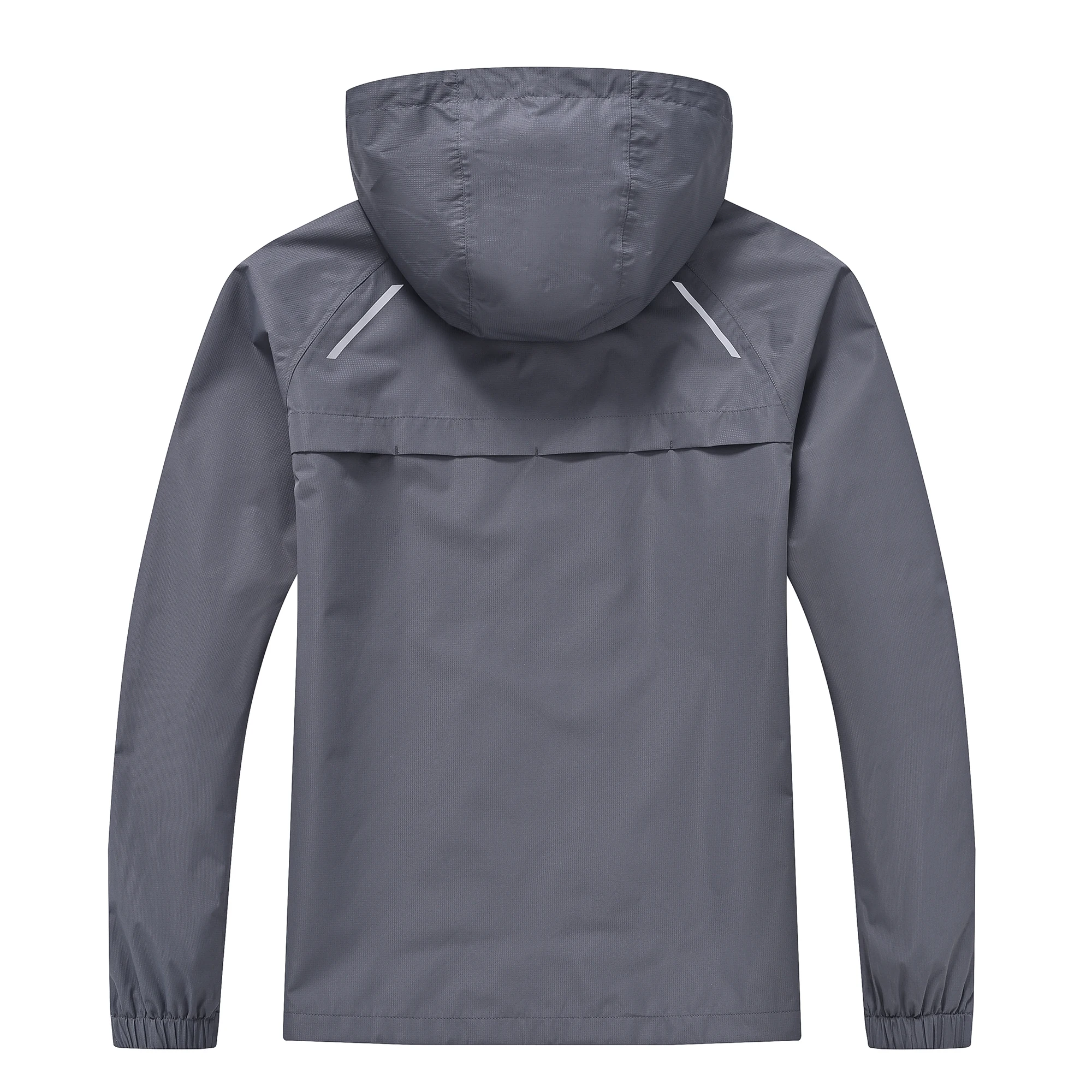Sommerliche, wasserdichte Regenjacke für Herren, leichte, dünne Regenjacke mit Innentasche, ideal zum Campen, Wandern, Radfahren und Angeln. – Detail 17