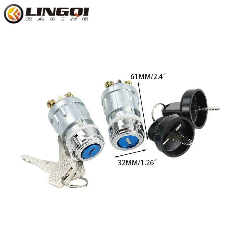 ONLEEYPP قطع غيار الدراجات النارية مفتاح إشعال قفل اسطوانة مع 2 مفاتيح ل 50cc 110cc 125cc 250cc حفرة رباعية الترابية دراجة ATV عربات التي تجرها الدواب