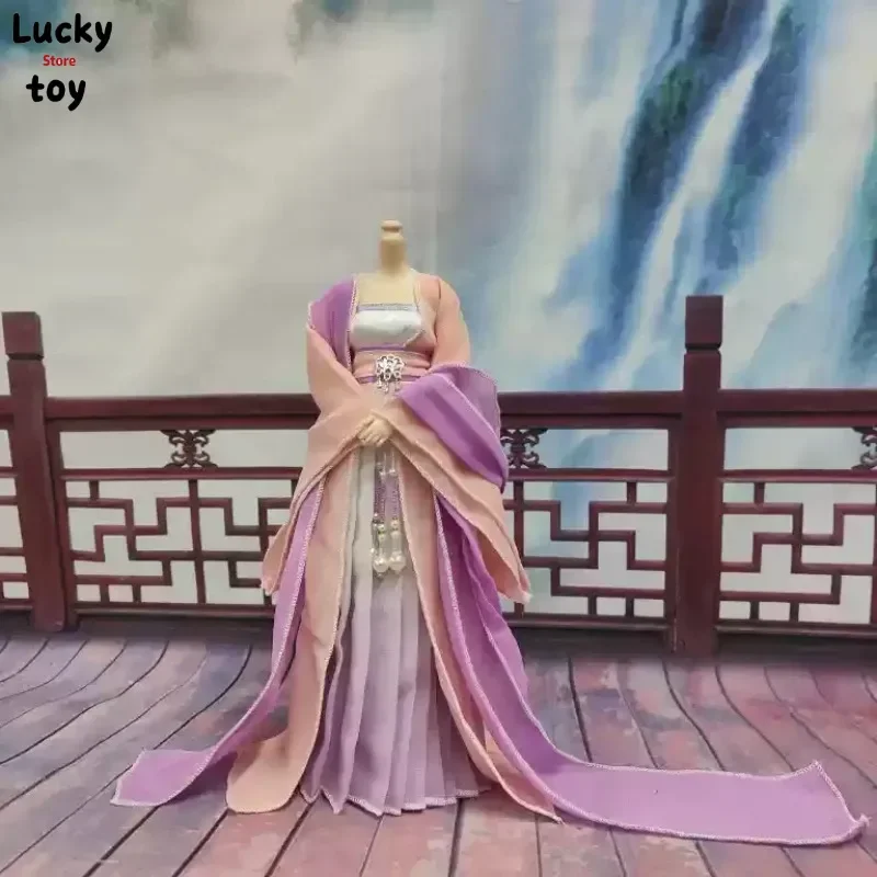 1/6 Scale Chinese Ancient Hanfu Tang Dynasty Clothes Model for 12 Inch Female Soldier Body Dolls Action Figure