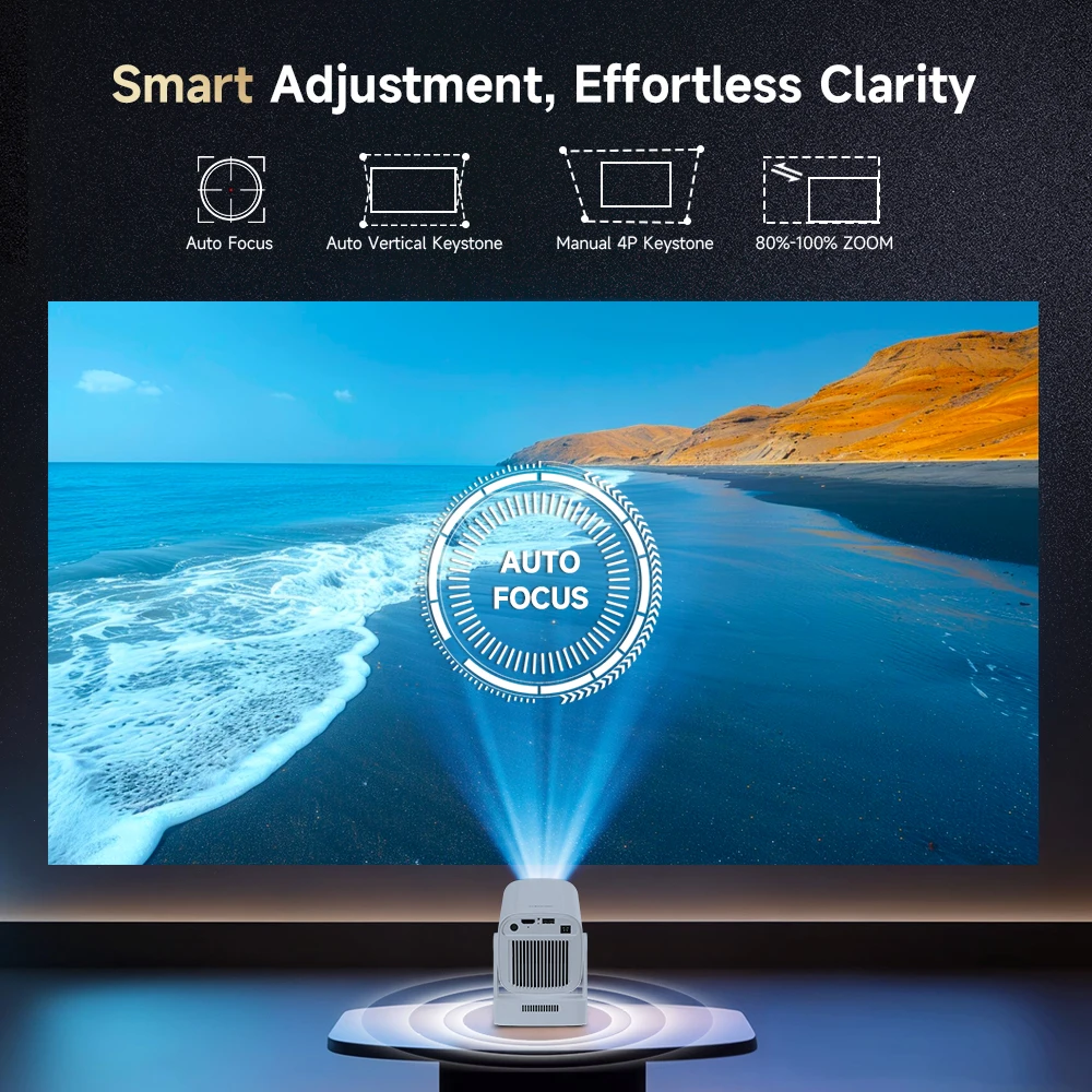 جهاز عرض Magcubic HY310 Android 11 4K أصلي 1080P تركيز تلقائي 330ANSI Dual Wifi مع مساعد صوت ماوس هوائي مكبر صوت مدمج