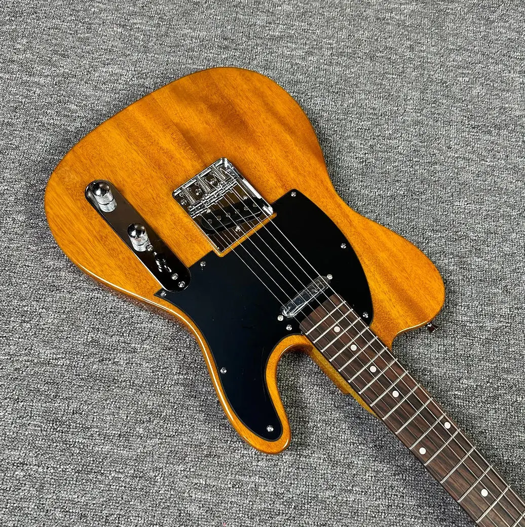 جيتار كهربائي أصفر الياسمين مع لوحة فريتس من خشب الورد ولوحة حماية سوداء هدية لمحبي الجيتار شحن مجاني