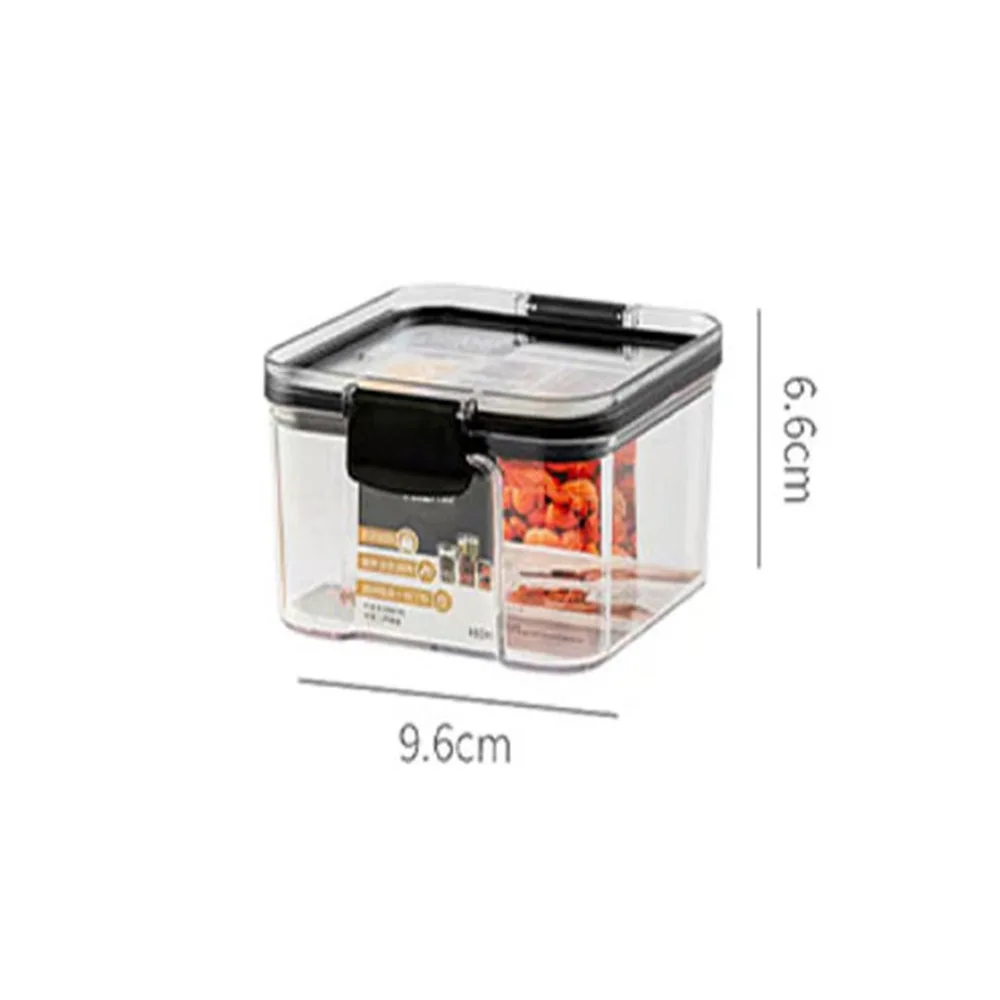 

Transparent Plastic Storage Boxes Square Plastic Stackable Food Storage Boxes Stackable Sealed Sealed Square Fresh-Keeping Boxes