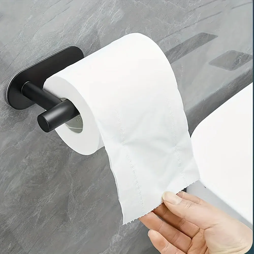 No Drilling Toilet Paper Holder Bathroom Roll Tissue Towel Dispenser Hanger Stainless Steel Napkin Storage Kitchen Accessories