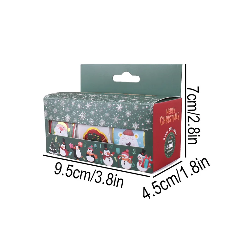 Christmas Stikers Gift Box  Set Santa Claus Merry Christmas Holiday Party Favor Supplies Santa Gift Packaging Decorations