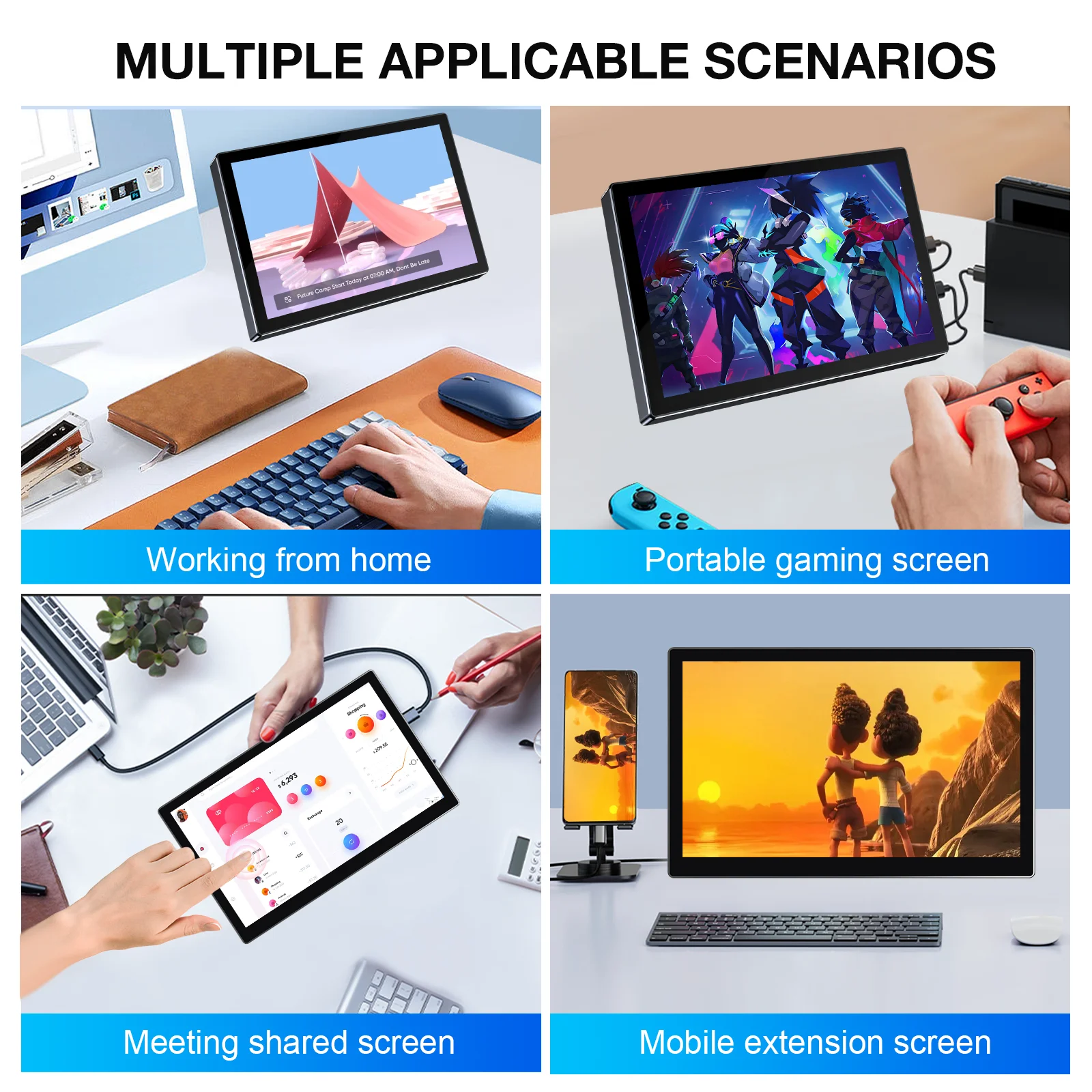 10.1 inch 1920x1200 Touchscreen IPS Monitor, Leather Case VESA 75*75mm, for Mobile Phone Laptops CCTV PC Car Computer - Image 6