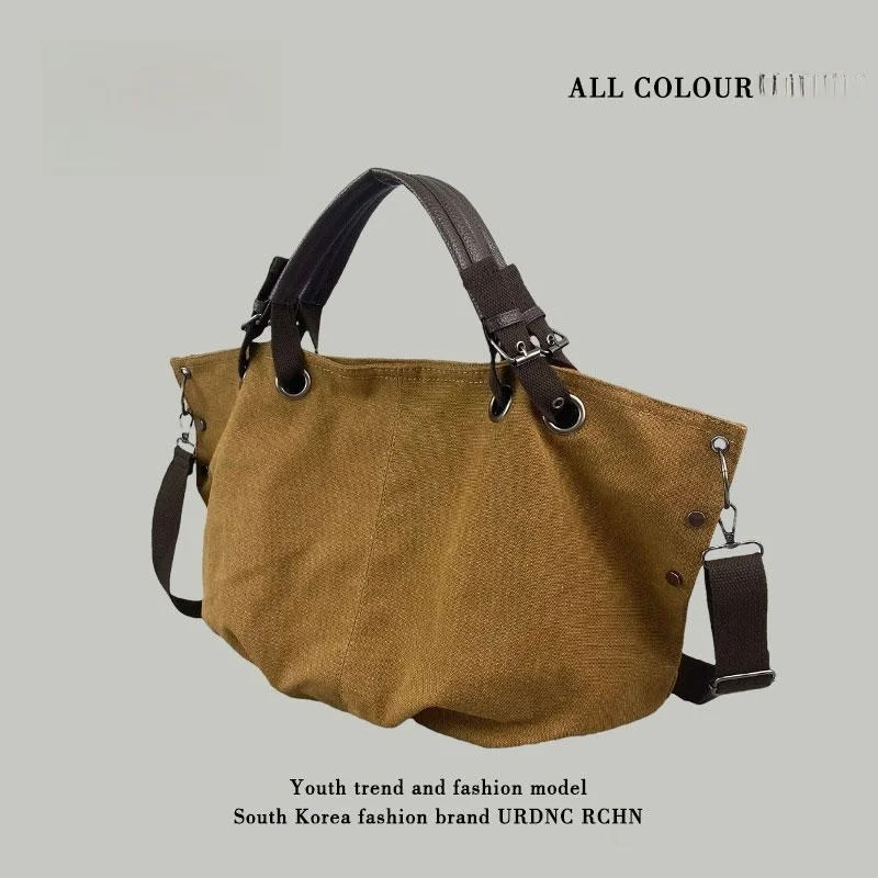

UR Ретро Спецодежда Холщовая Сумка Большая Capaci Многофункциональная Сумка на одно плечо с наклонным крестом Студенческая пригородная сумка Женская