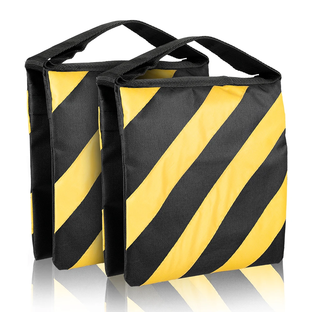 

Photography Yellow And Black Sandbag Multi-function Zipper Color Stripes Packs Weight Bag For Photo Video Studio Stand