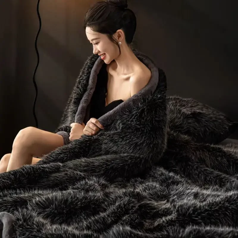 Manta para siesta de terciopelo con nube de lujo, ligera, estilo italiano, manta para sofá, chal cálido de invierno