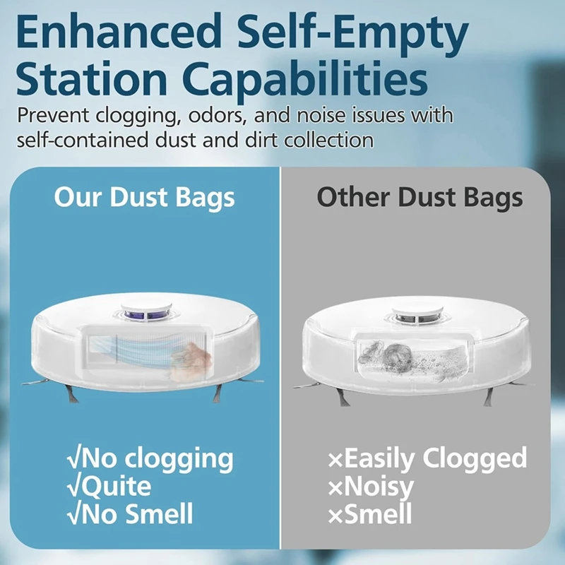 ABBR Staubbeutel für Narwal Freo X Ultra & Freo X Plus Roboter-Staubsauger, Einweg-Staubbeutel, Ersatz mit integriertem Hepa-Filter