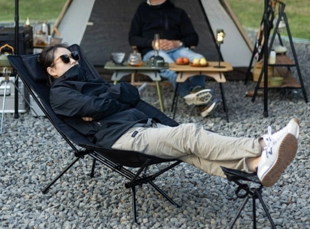 Outdoor Aluminum Folding Lounge Chair Portable Office Nap Chair Camping Fishing Beach Leisure Chair