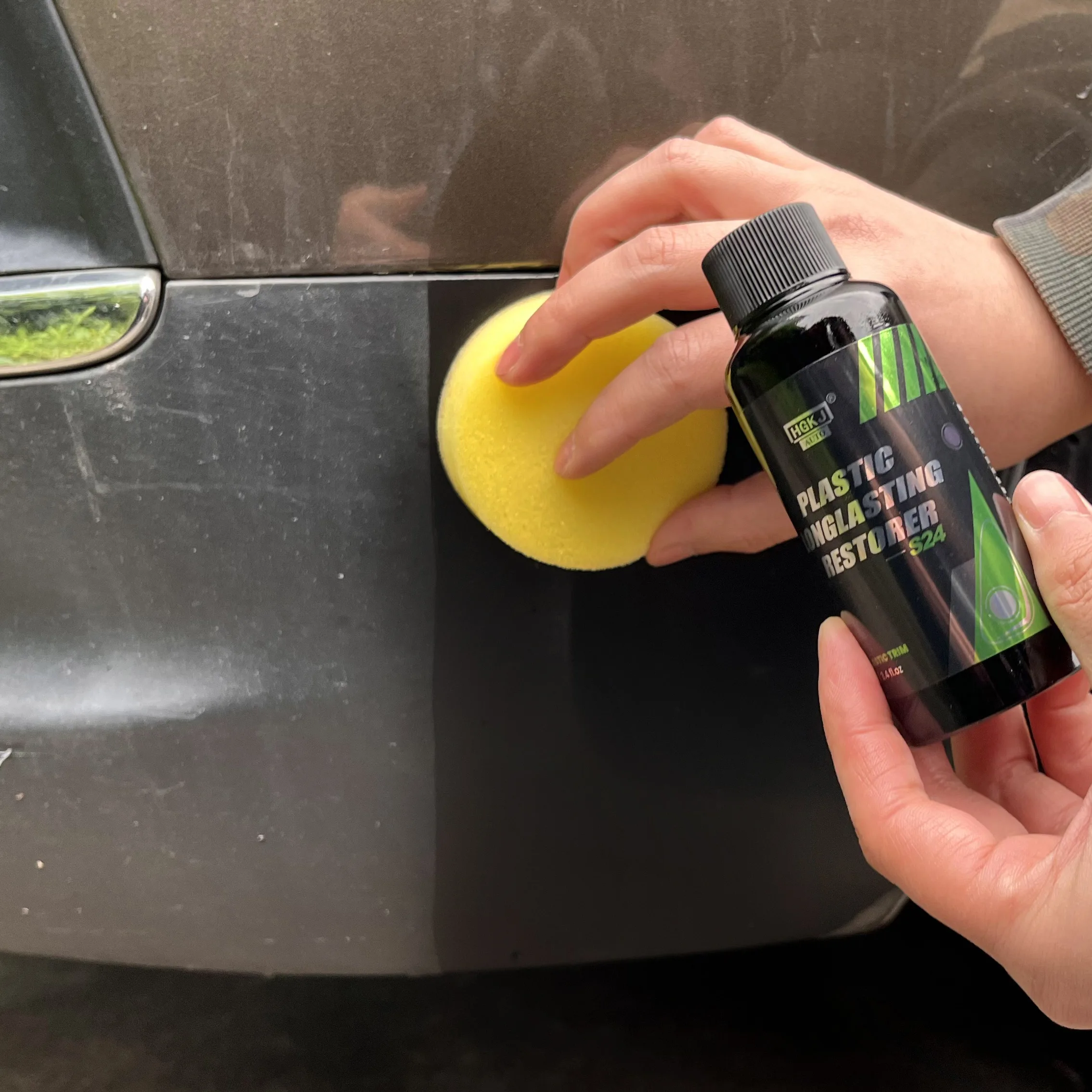 HGKJ Ceramic Car Coating&Plastic Restore Kit For Paint Care Nano Hydrophobic Spray and Exterior Plastic Repair Refurbishment