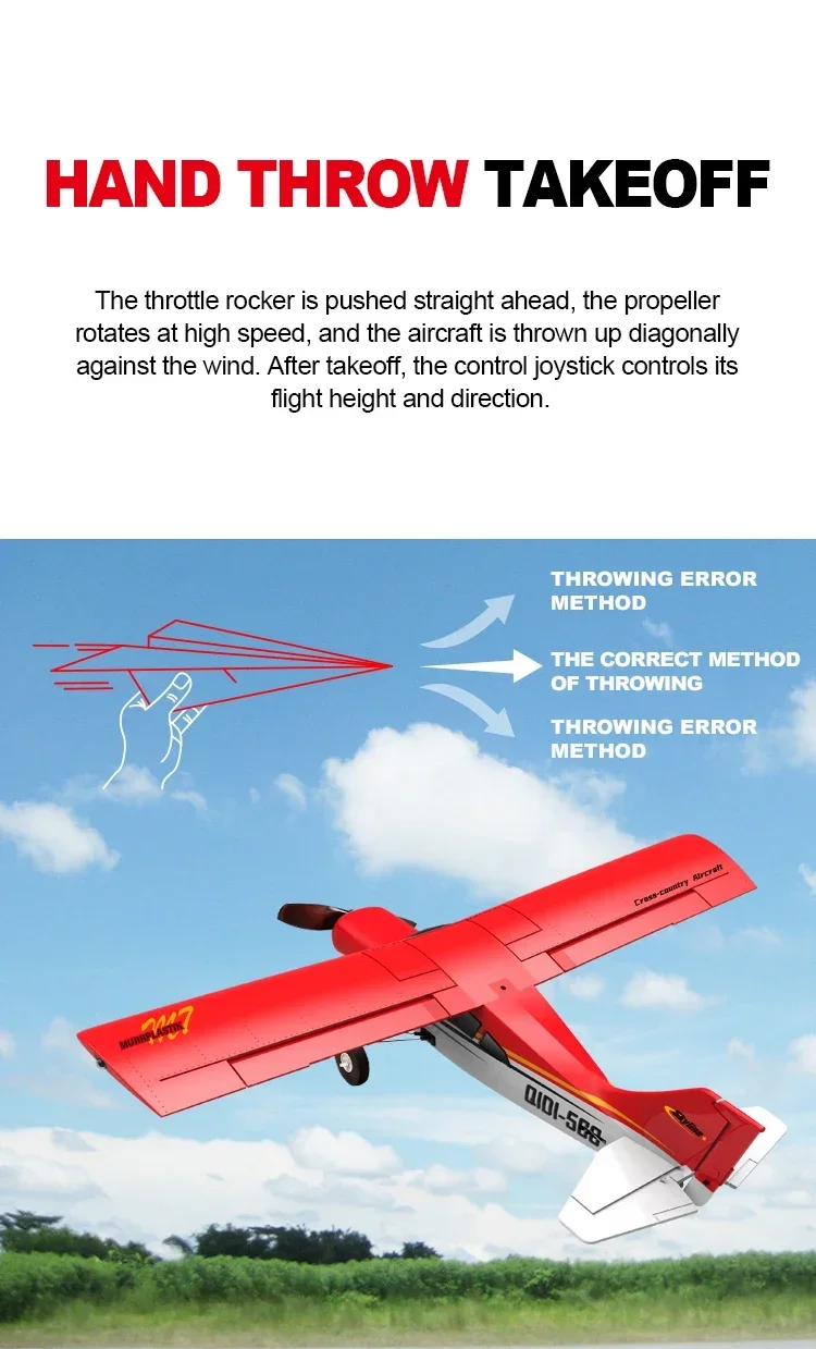 Qidi560 RC Flugzeug Moore M7 Off-road 4CH Fernbedienung Flugzeug Bürstenlosen Starrflügel Flugzeug Modell EPP Schaum Spielzeug für Kinder – Detail 11