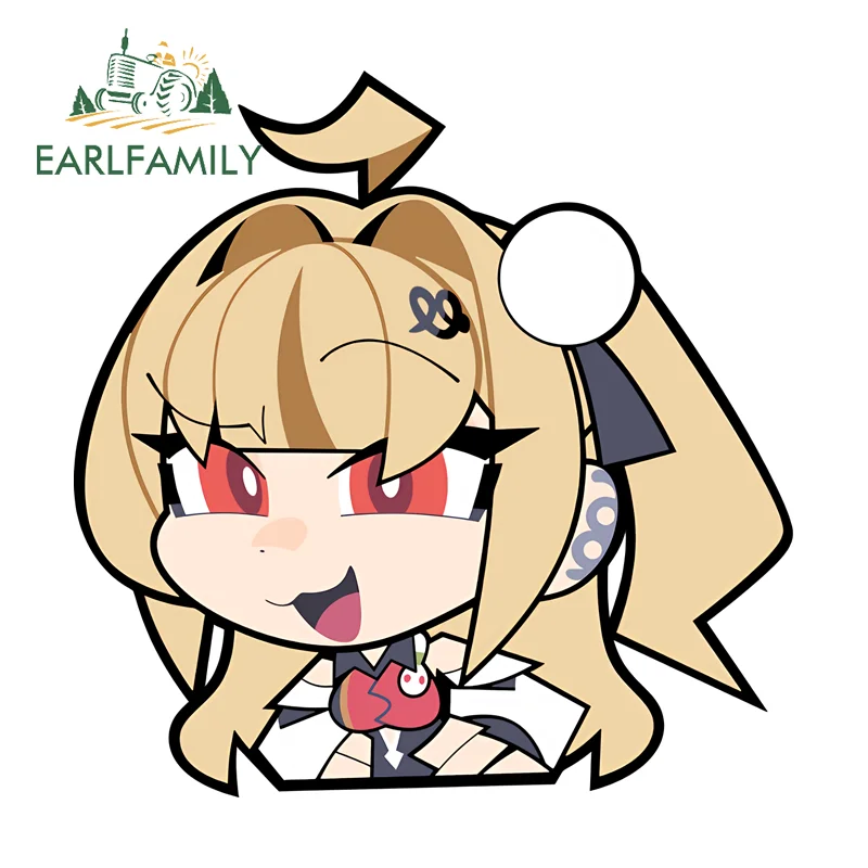 EARLFAMILY Наклейка на автомобиль Chibi Cissia, популярная аниме-тематика, для заднего стекла, водонепроницаемая, устойчивая к царапинам, DIY, для маскировки царапин на кузове автомобиля