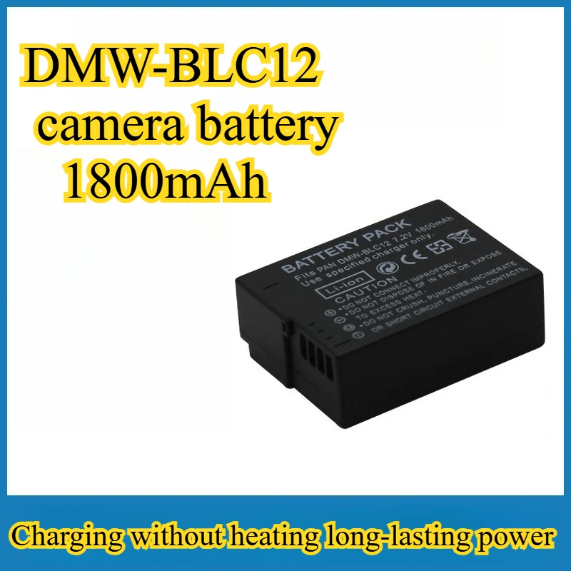 

1800mAh High Capacity DMW-BLC12 for Panasonic Lumix G100 G110 G95 GH5 Camera Longer Recording Time for Vlogging Replacement