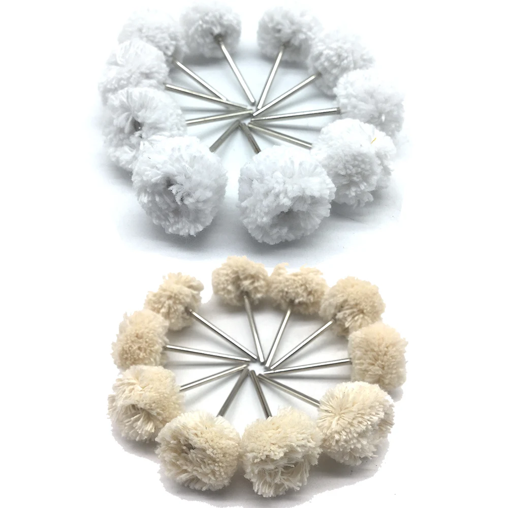 10PCS Cotton Thread Soft Mop Polishing Brush Buffing Wheel for Jewelry Grinding Dremel Rotary Tool