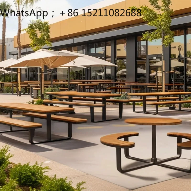 LLY outdoor wrought iron seat combination commercial street park square galvanized sheet seat combination customization