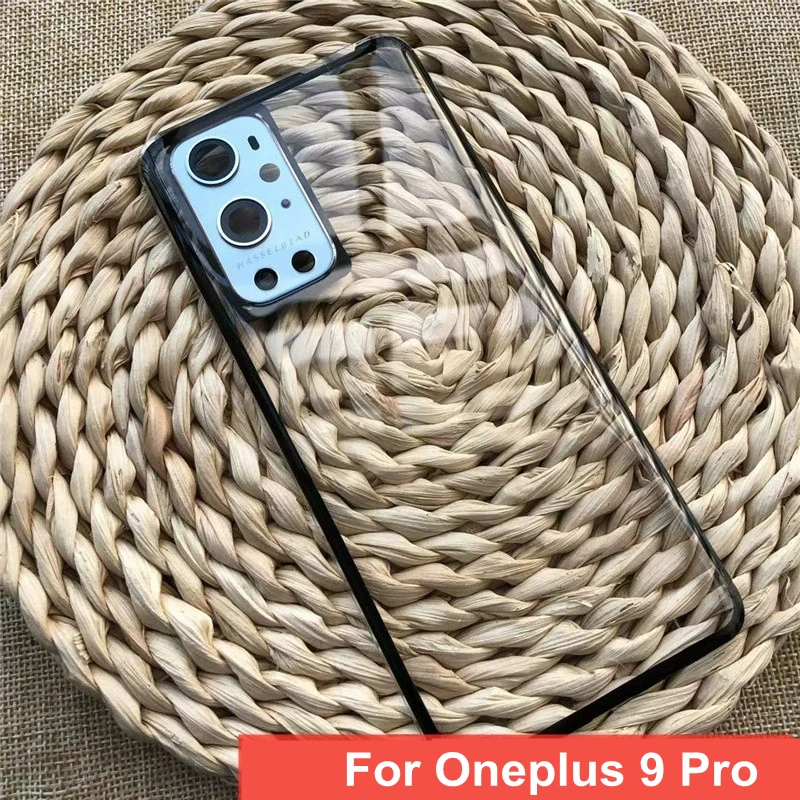 For Oneplus 9 Pro Battery Cover Back Glass Rear Housing Door Transparent Clear Glass Back Cover