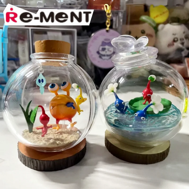 

Подлинные фигурки Re-Ment, коллекция террариумов Pikmin, глухая коробка, миниатюрная сцена, игрушка-конфетка, модель аниме, коллекция орнаментов, подарок