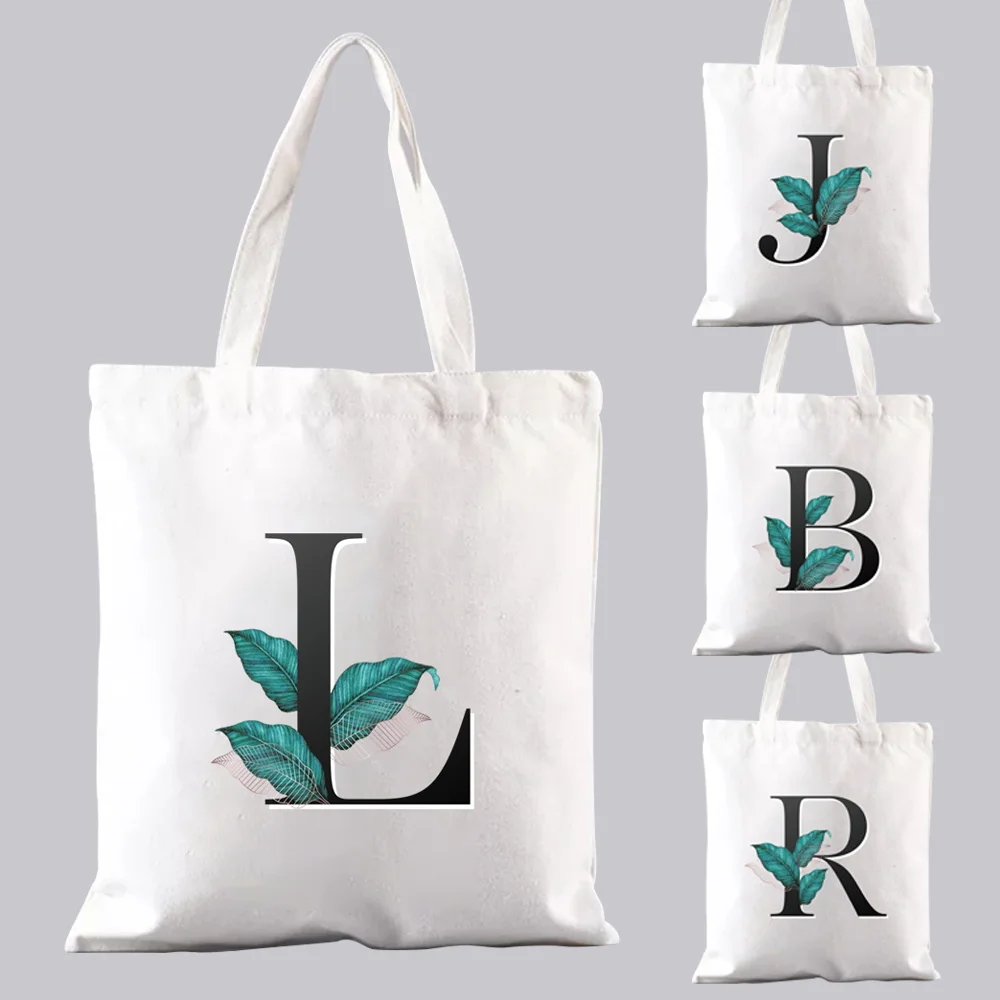 Single Shoulder Canvas Bag Large Capacity Durable High-quality Eco-friendly Shopping Bag Leaf Series Canvas Storage Pack
