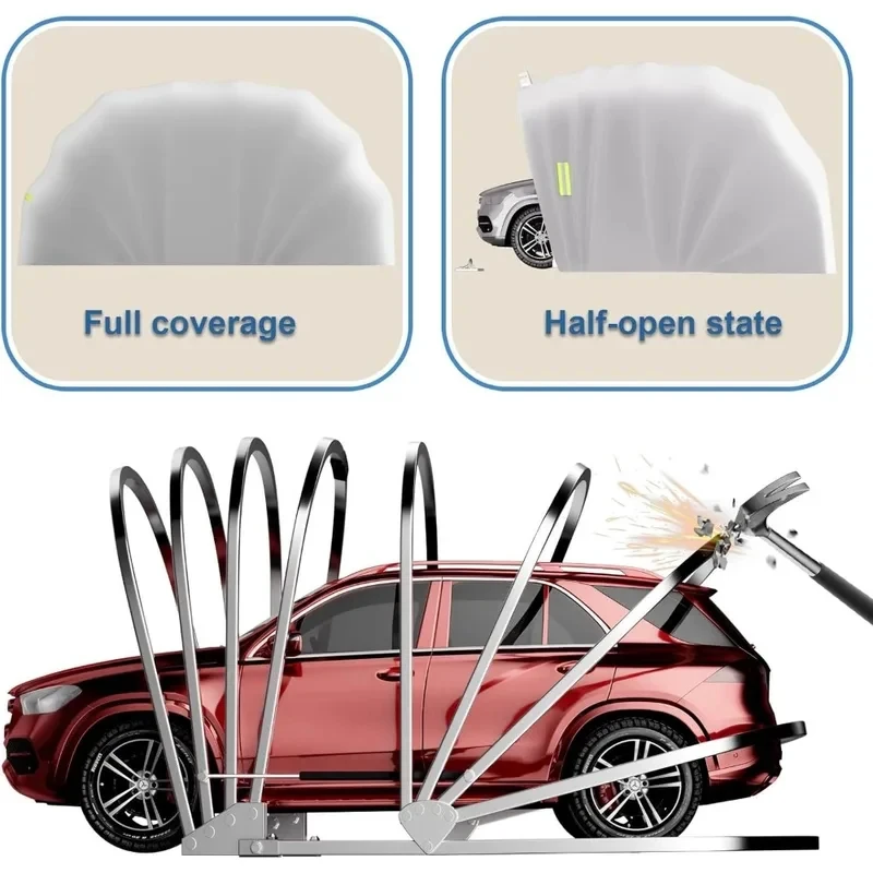 Factory Hot Sale Heavy Retractle Car Awning Stainls Steel Carport With Semi-Automatic Foldle Durle Portle Shelter