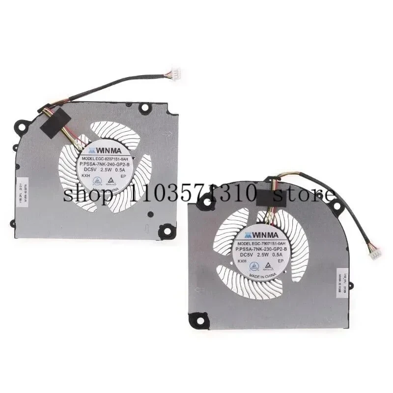 Laptop CPU+GPU Cooling Fan for Hasee Z7 Z8 G8-DA5NP DA7NP DA7NT DA5NS Series 4Pin DC5V 0.5A JM
