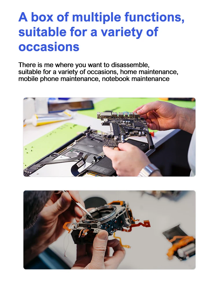 Precision Screwdriver Set, Magnetic Screw Driver Bit para iPhone, PC, Watch Glasses, Professional Repair Tool Kit, cinza e azul, 116 em 1