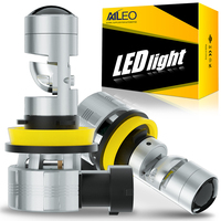 AILEO 2 Pc H11 LED Projector Lens H7 H8 H9 HB3 9005 HB4 9006 H4 HB2 Wireless Led Bulb 6000k 32000LM 100W LHD RHD 600% Brightness
