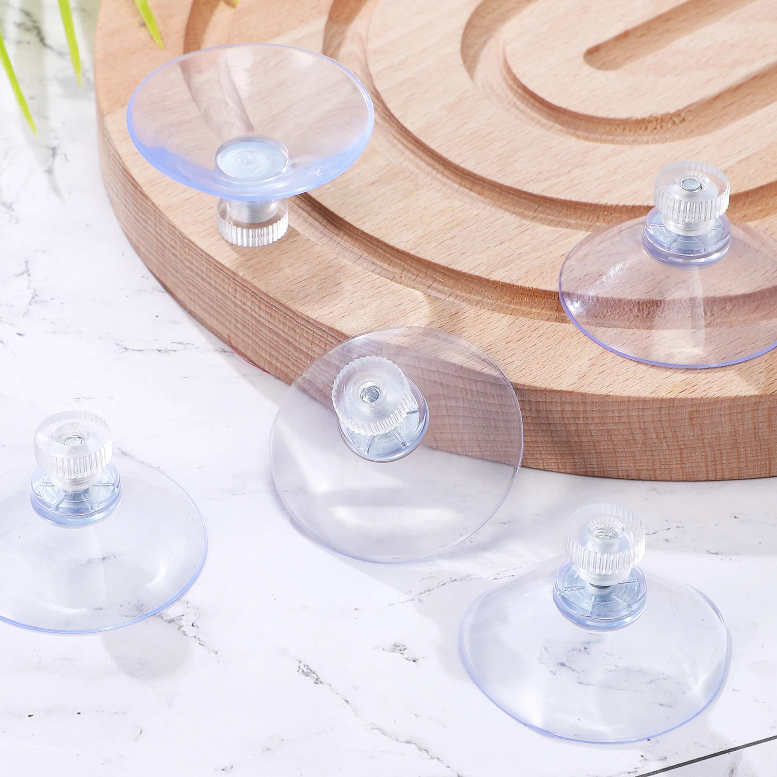 

8Pcs Plastic Suction Cups Clear Suction Pads Strong Heavy Duty Hooks for Bathroom Window Wall Car Glass Holder Reusable