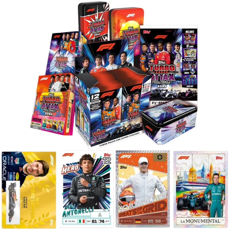 Official 2026 Topps F1 Racing Driver Trading Card Turbo Attax F1 Star Card Racing Cards Character Collection Cards Toy Gifts