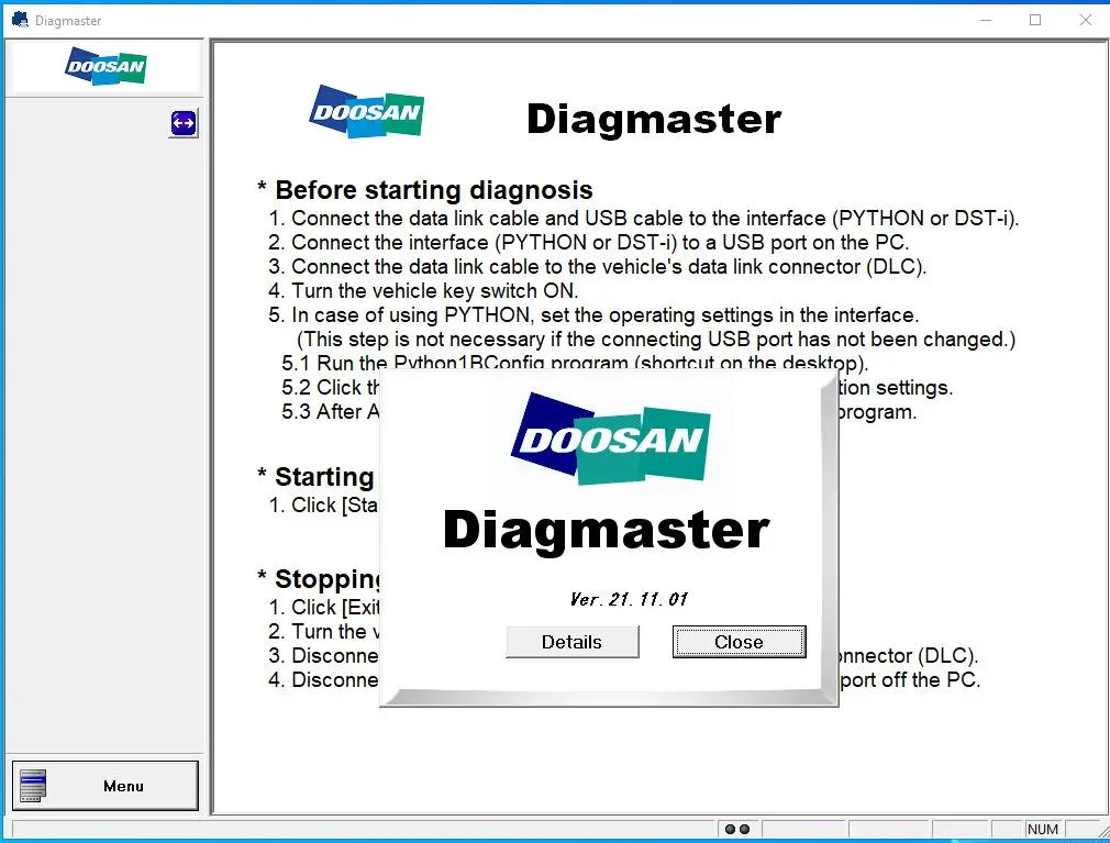 

Диагностическая программа AutoDVD Doosan Diagmaster 21.10.01