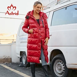 Astrid 2023 New Winter Women's coat women long warm parka Bright fabric fashion Jacket hooded Oversize female clothing 9510